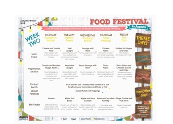 Aspens new Autumn/Winter Menu from 07/10/2019