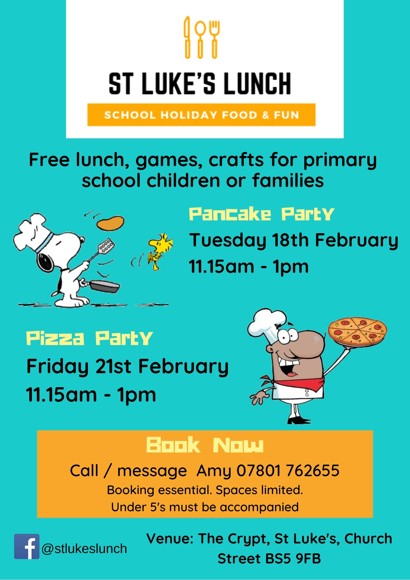 February St Luke's School Holiday Lunch Club