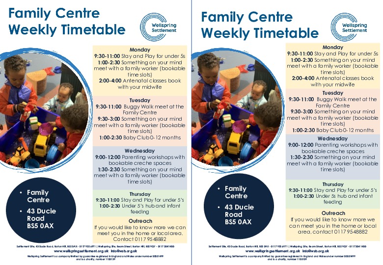 Family Centre Weekly Timetbale April July 22 (2)   Copy