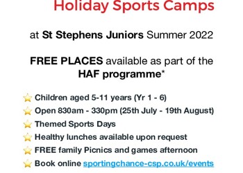 Sporting Chance - Holiday Sports Camp (Summer 22)