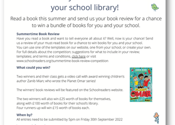 Schoolreaders Summertime Book Review Competition 2022
