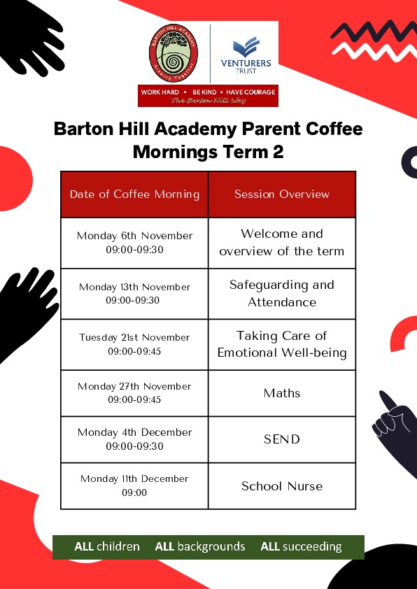 Coffee morning timetable